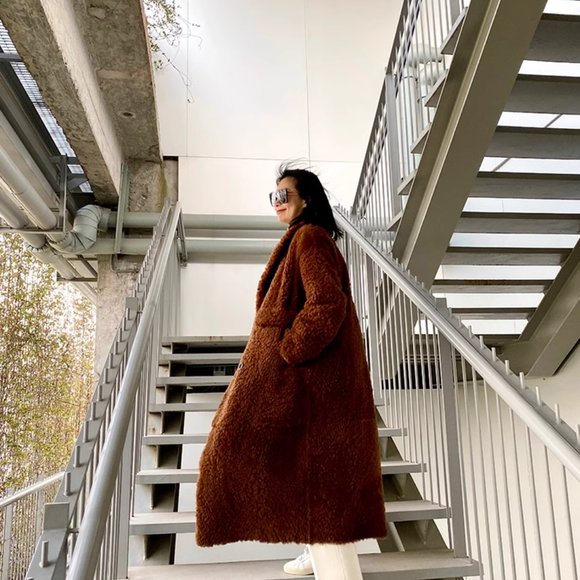 AmandaX 100% Turkish Imported 'Icelandic Wrap' Sheepskin Fur Outerwear S - Picture 4 of 16